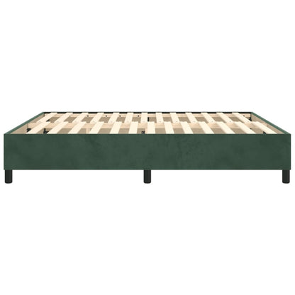 Boxspringframe Fluweel Donkergroen 200 x 200 cm 35 cm