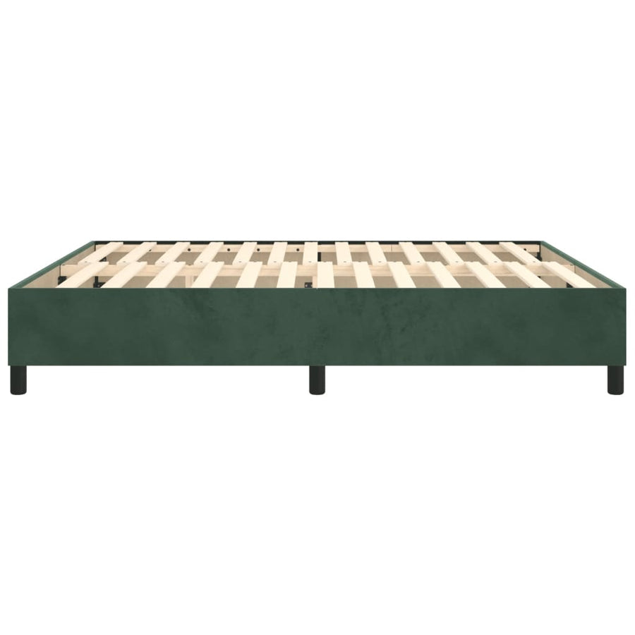 Boxspringframe Fluweel Donkergroen 200 x 200 cm 35 cm