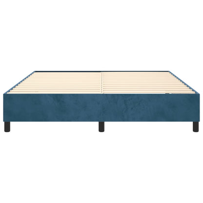 Boxspringframe Fluweel Donkerblauw 200 x 200 cm 35 cm