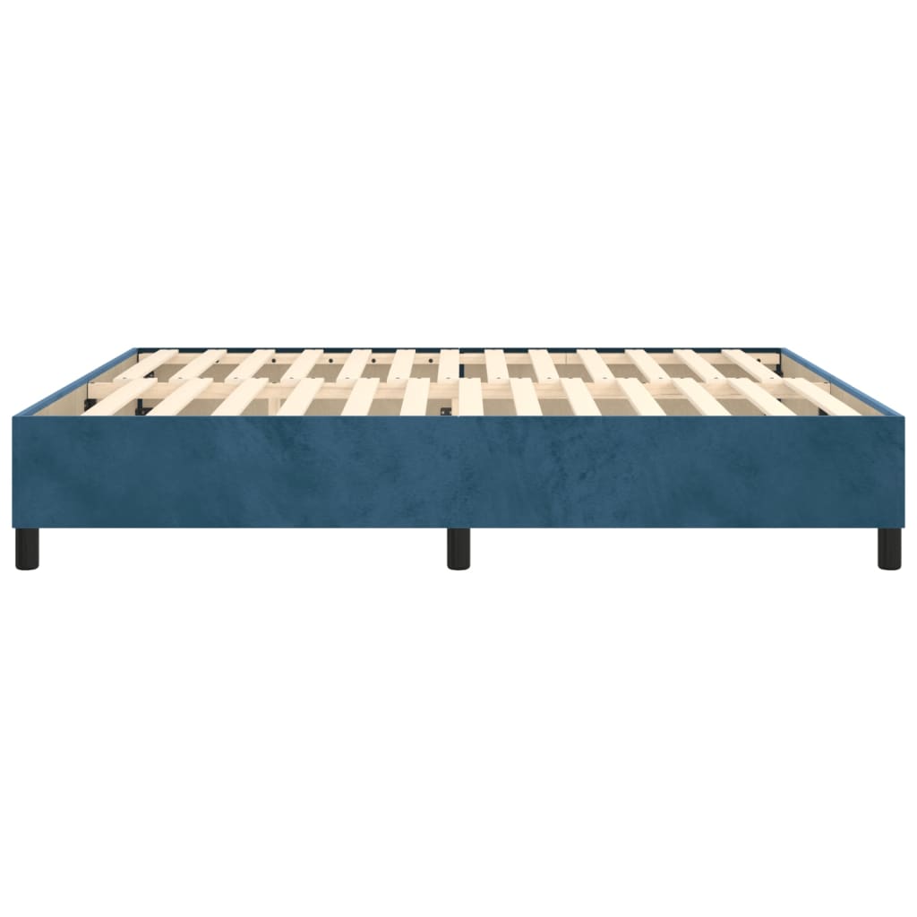 Boxspringframe Fluweel Donkerblauw 200 x 200 cm 35 cm