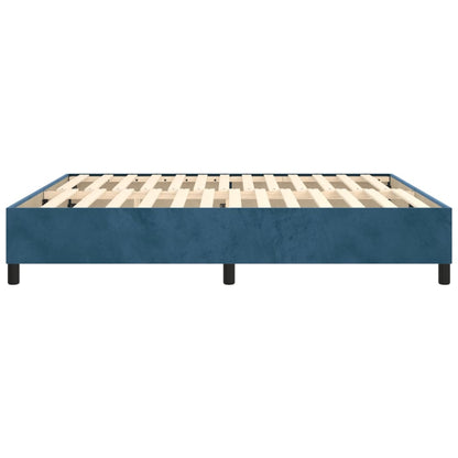 Boxspringframe Fluweel Donkerblauw 200 x 200 cm 35 cm