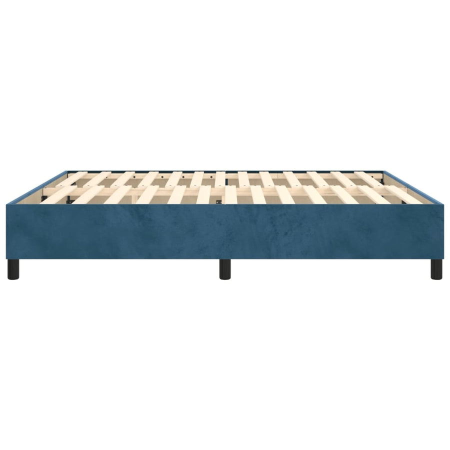 Boxspringframe Fluweel Donkerblauw 200 x 200 cm 35 cm