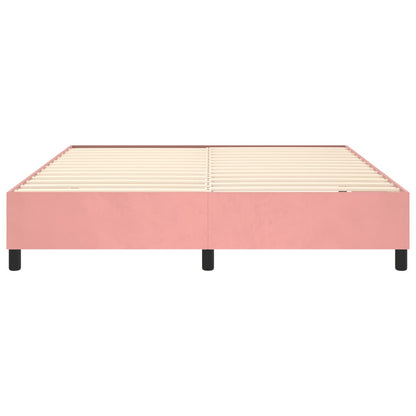 Boxspringframe Fluweel Roze 200 x 200 cm 35 cm