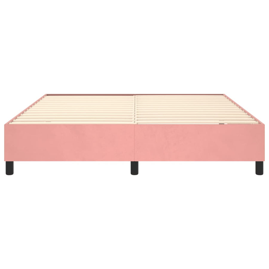 Boxspringframe Fluweel Roze 200 x 200 cm 35 cm