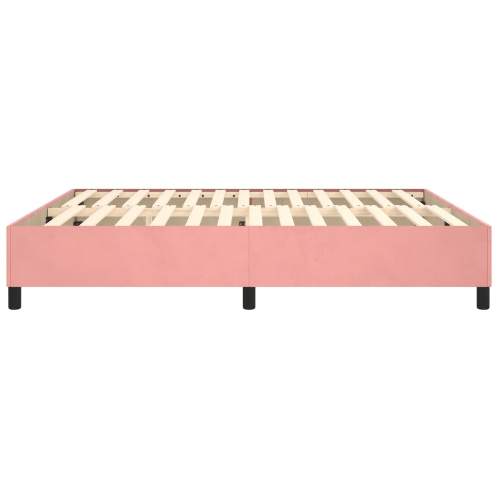 Boxspringframe Fluweel Roze 200 x 200 cm 35 cm