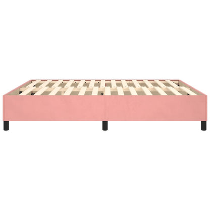 Boxspringframe Fluweel Roze 200 x 200 cm 35 cm