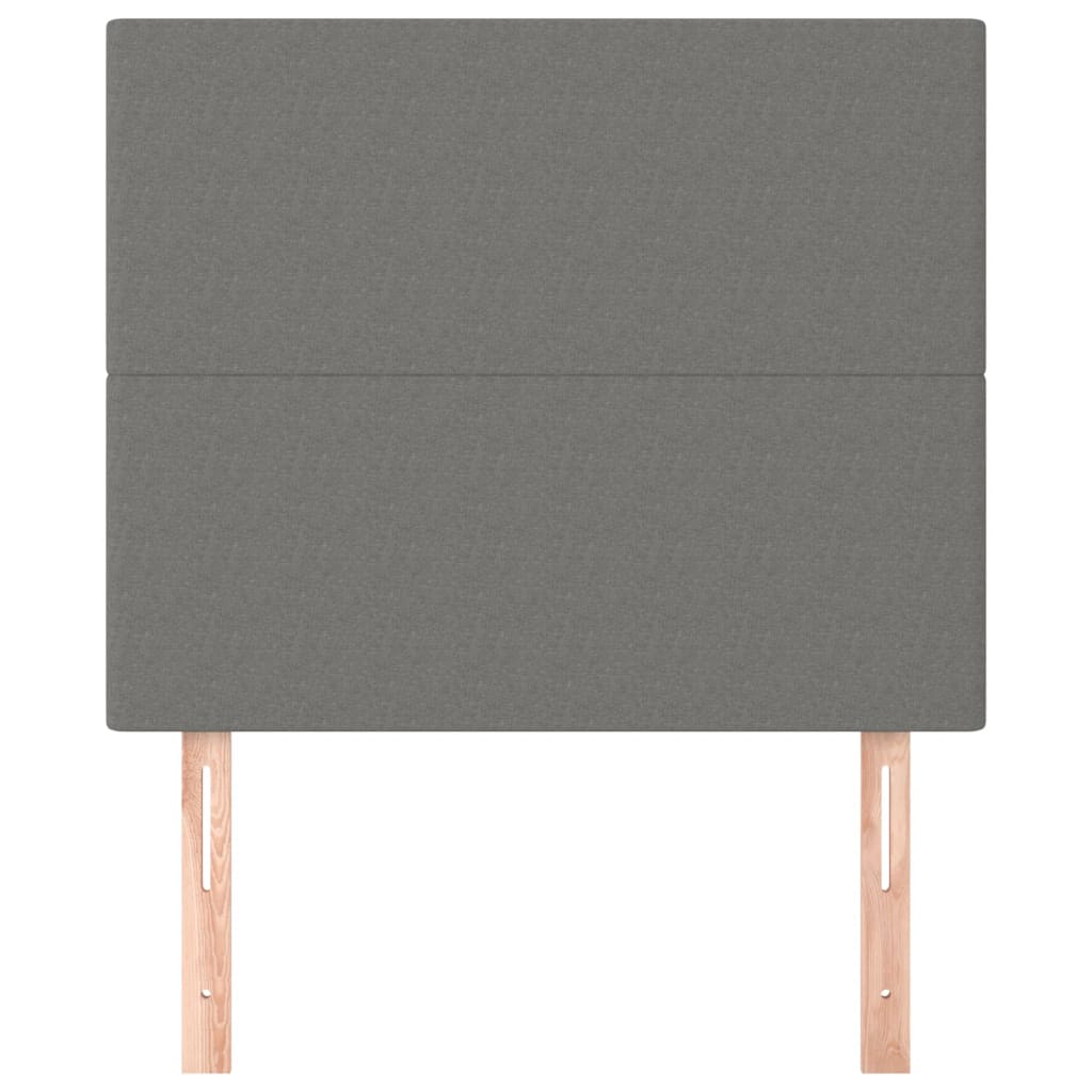 Hoofdborden 2 st 80x5x78/88 cm stof donkergrijs 80 cm Hoog
