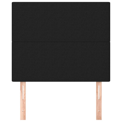 Hoofdborden 2 st 80x5x78/88 cm stof zwart 1 80 cm Zwart