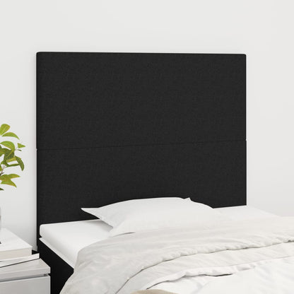 Hoofdborden 4 St 72X5X78/88 Cm Stof Zwart