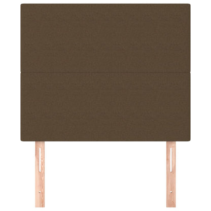 Hoofdborden 2 st 80x5x78/88 cm stof donkerbruin 1 80 cm Donkerbruin