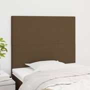 Hoofdbord 80x5x118/128 cm stof donkerbruin