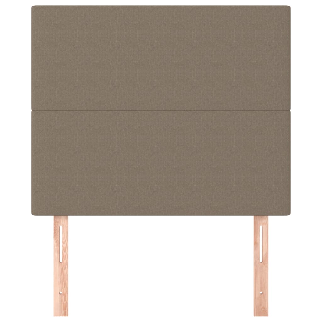 Hoofdborden 2 st 80x5x78/88 cm stof taupe 80 cm Hoog