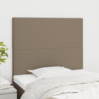 Hoofdborden 2 st 80x5x78/88 cm stof taupe 80 cm Hoog