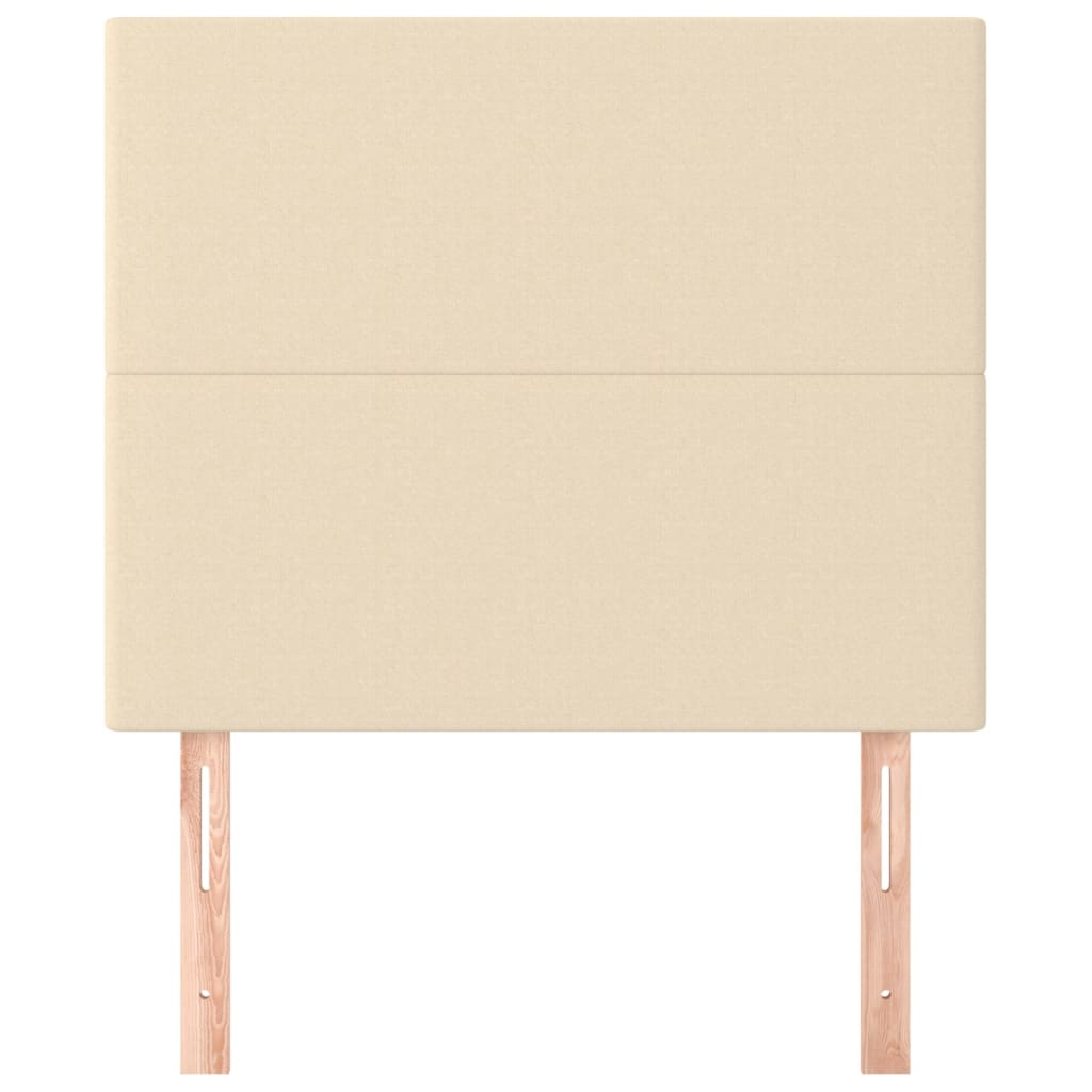 Hoofdborden 2 st 80x5x78/88 cm stof crèmekleurig 80 cm Hoog