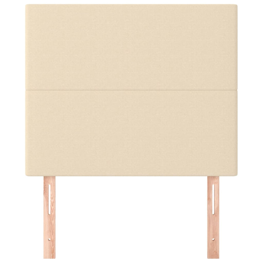 Hoofdborden 2 st 80x5x78/88 cm stof crèmekleurig 80 cm Hoog