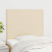 Hoofdbord 80x5x118/128 cm stof crème