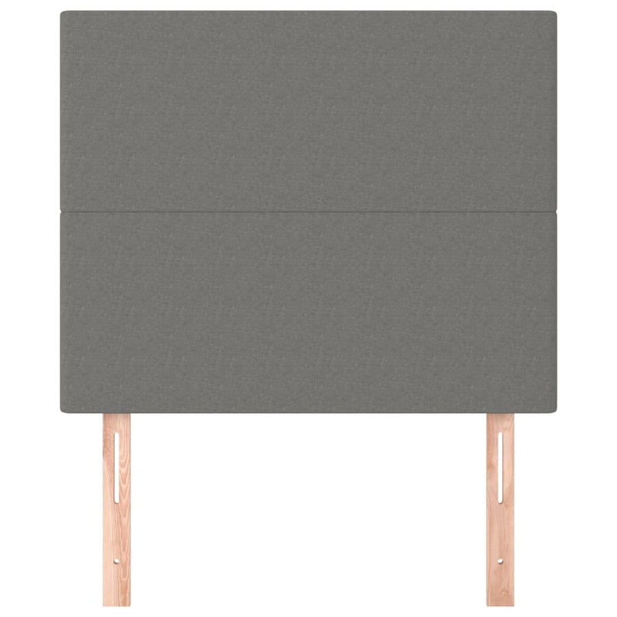 Hoofdborden 2 St 90X5X78/88 Cm Stof Donkergrijs 90 cm Hoog