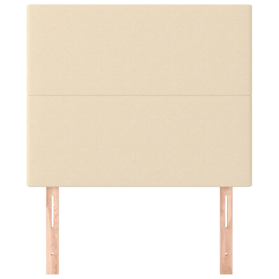 Hoofdborden 2 St 90X5X78/88 Cm Stof Kleurig Crème 90 cm Hoog