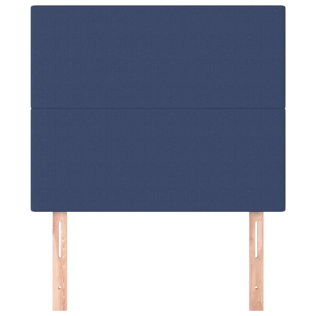 Hoofdborden 2 St 90X5X78/88 Cm Stof Blauw 90 cm Hoog