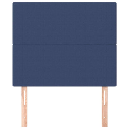 Hoofdborden 2 St 90X5X78/88 Cm Stof Blauw 90 cm Hoog