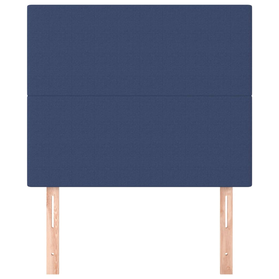 Hoofdborden 2 St 90X5X78/88 Cm Stof Blauw 90 cm Hoog