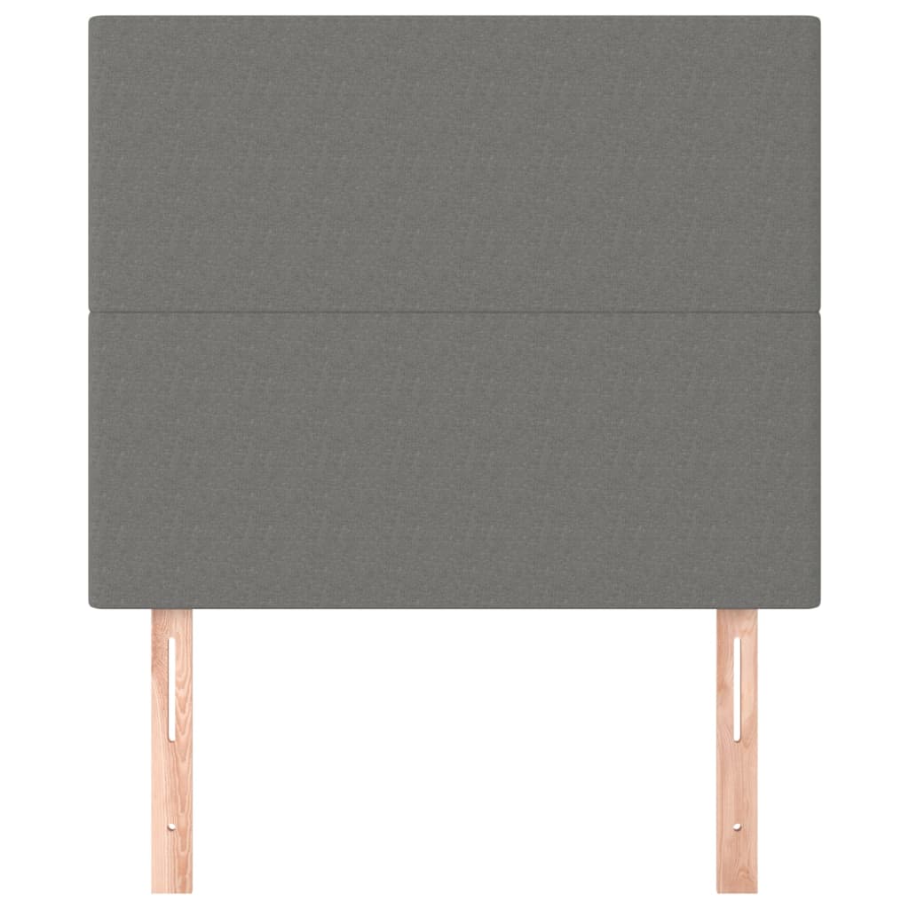 Hoofdborden 2 St 00X5X78/88 Cm Stof Donkergrijs 100 cm Hoog