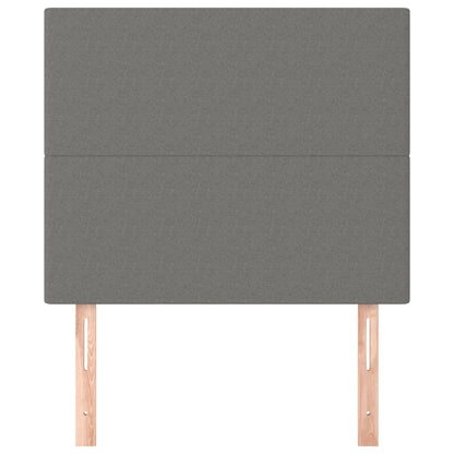 Hoofdborden 2 St 00X5X78/88 Cm Stof Donkergrijs 100 cm Hoog