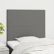 Hoofdbord 100x5x118/128 cm stof donkergrijs