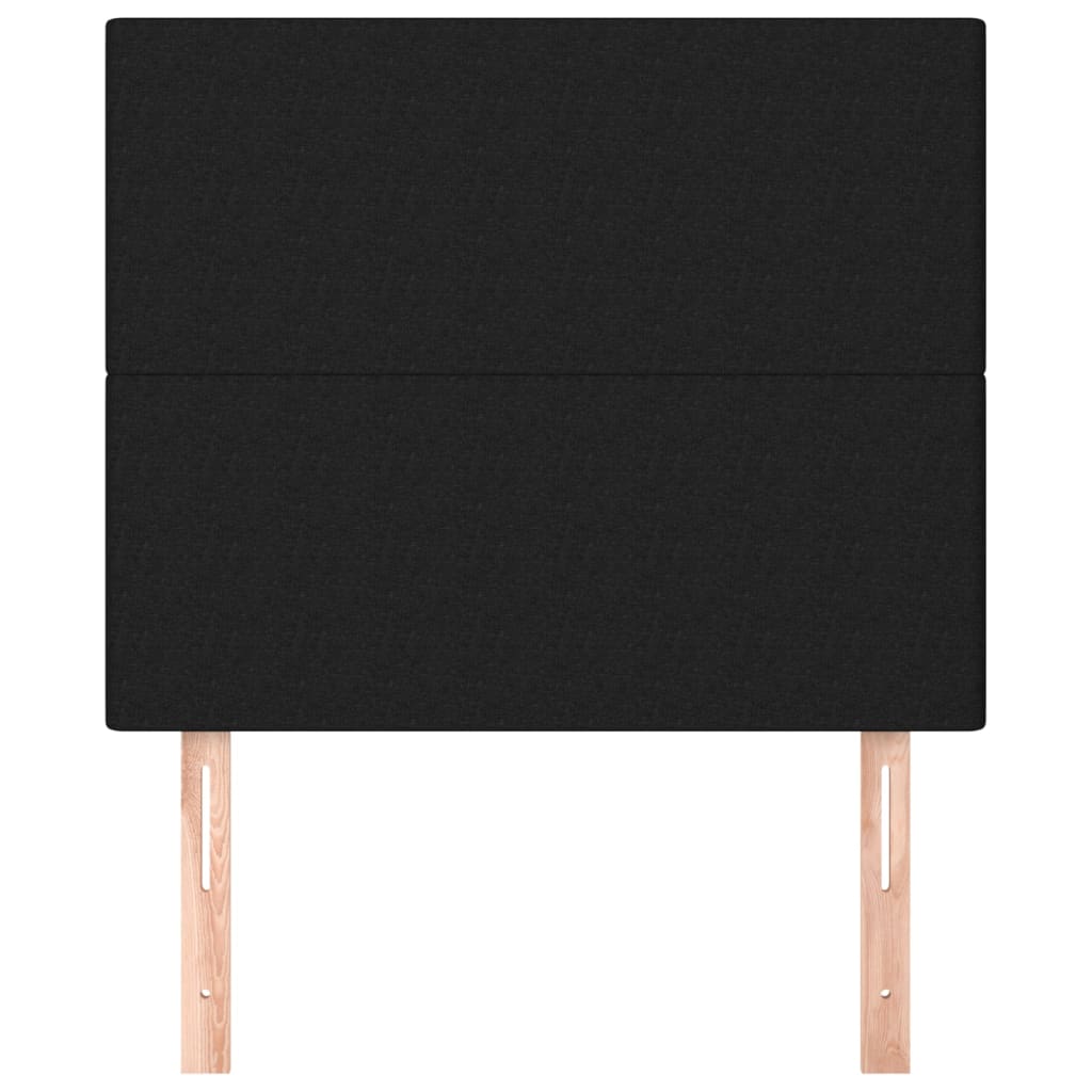 Hoofdborden 2 St 00X5X78/88 Cm Stof Zwart 100 cm Hoog