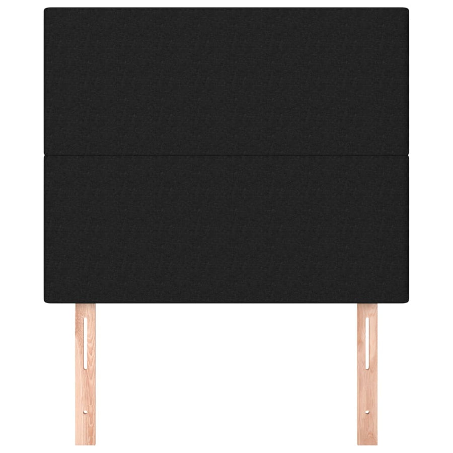 Hoofdborden 2 St 00X5X78/88 Cm Stof Zwart 100 cm Hoog