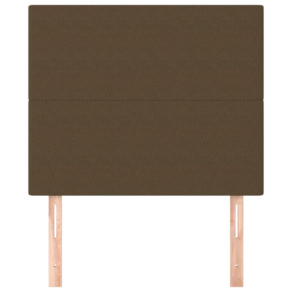 Hoofdborden 2 St 00X5X78/88 Cm Stof Donkerbruin 100 cm Hoog