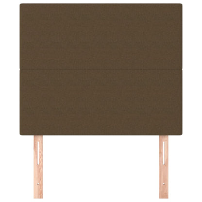 Hoofdborden 2 St 00X5X78/88 Cm Stof Donkerbruin 100 cm Hoog