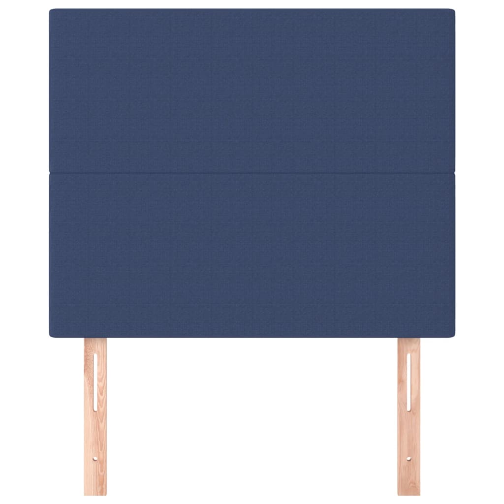 Hoofdborden 2 st 100x5x78/88 cm stof blauw 100 cm Blauw