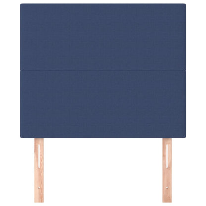 Hoofdborden 2 st 100x5x78/88 cm stof blauw 100 cm Blauw