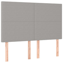 Hoofdborden 4 St 72X5X78/88 Cm Stof Lichtgrijs 144 cm Hoog