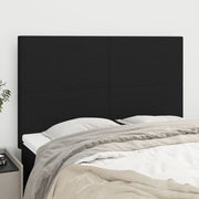 Hoofdbord 144x5x118/128 cm stof zwart