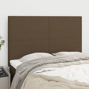 Hoofdbord 144x5x118/128 cm stof donkerbruin