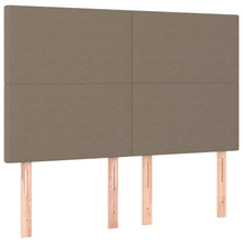 Hoofdborden 4 St 72X5X78/88 Cm Stof Taupe 144 cm Hoog