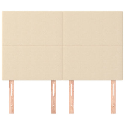 Hoofdborden 4 st 72x5x78/88 cm stof crèmekleurig 1 144 cm Crème