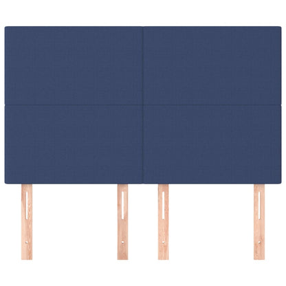 Hoofdborden 4 st 72x5x78/88 cm stof blauw 1 144 cm Blauw