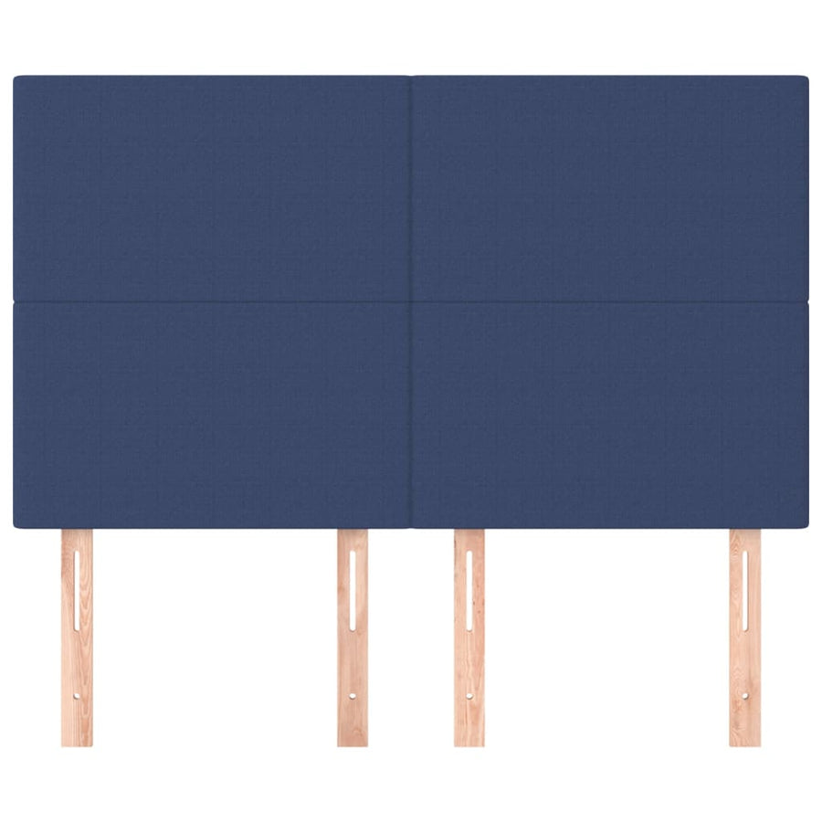 Hoofdborden 4 st 72x5x78/88 cm stof blauw 1 144 cm Blauw