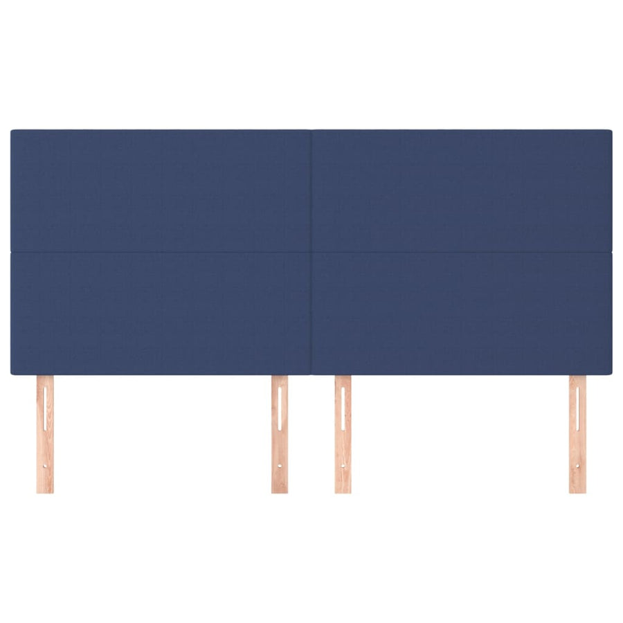 Hoofdborden 4 St 90X5X78/88 Cm Stof Blauw 180 cm Hoog