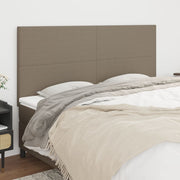 Hoofdbord 200x5x118/128 cm stof taupe