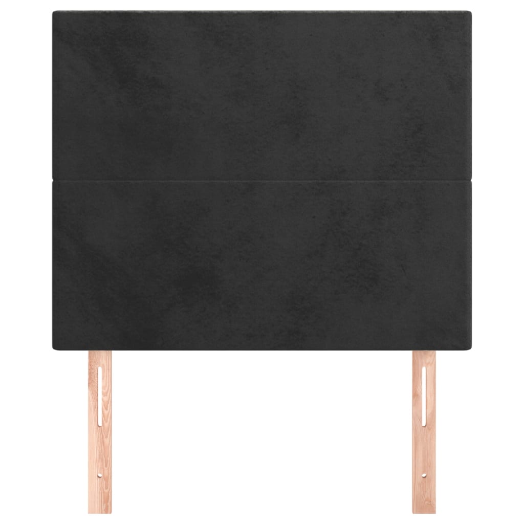 Hoofdborden 2 St 80X5X78/88 Cm Fluweel Zwart