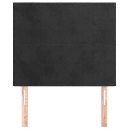 Hoofdborden 2 St 80X5X78/88 Cm Fluweel Zwart