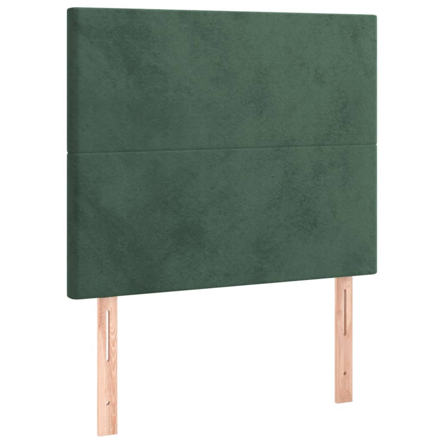 Hoofdborden 2 St 80X5X78/88 Cm Fluweel Donkergroen 80 cm Hoog