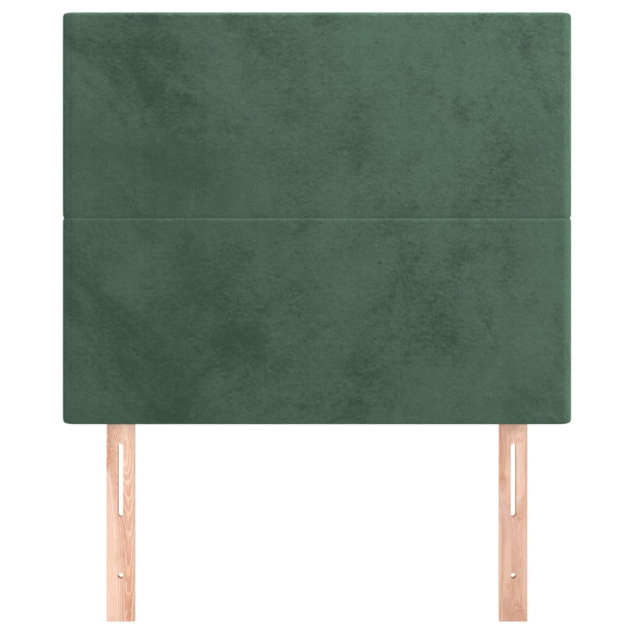 Hoofdborden 2 St 80X5X78/88 Cm Fluweel Donkergroen 80 cm Hoog