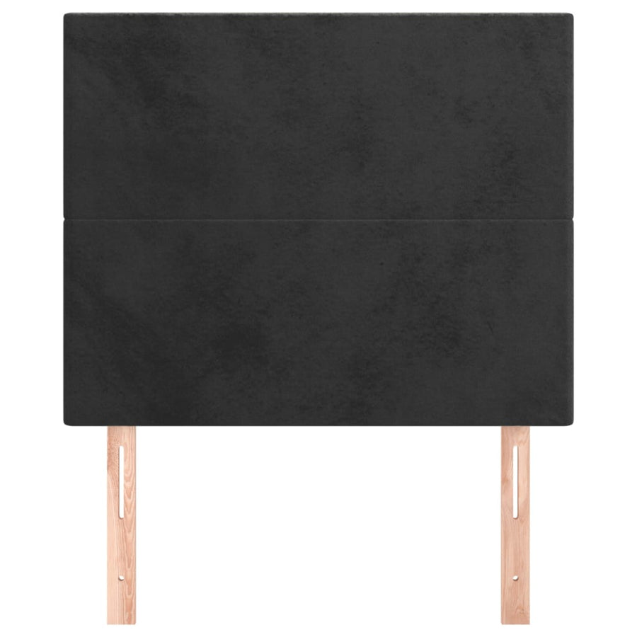 Hoofdborden 2 St 90X5X78/88 Cm Fluweel Zwart