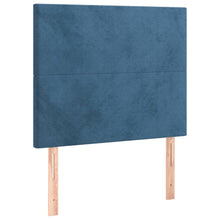 Hoofdborden 2 St 90X5X78/88 Cm Fluweel Donkerblauw 1 90 cm