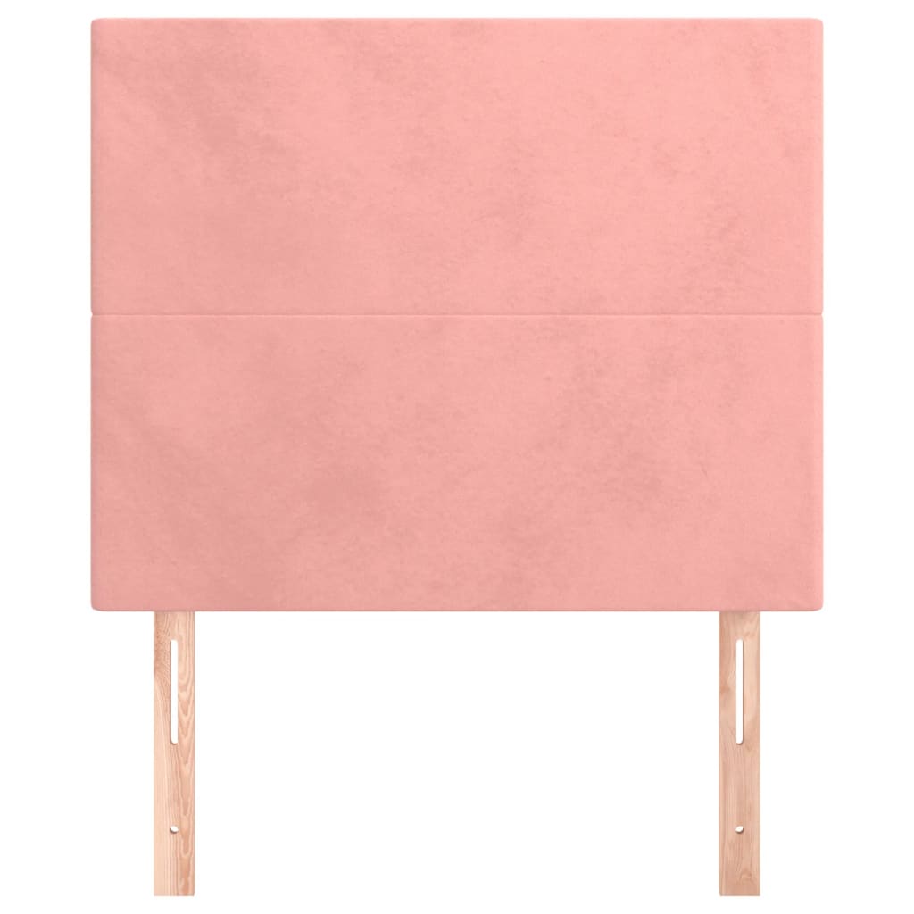 Hoofdborden 2 St 90X5X78/88 Cm Fluweel Roze